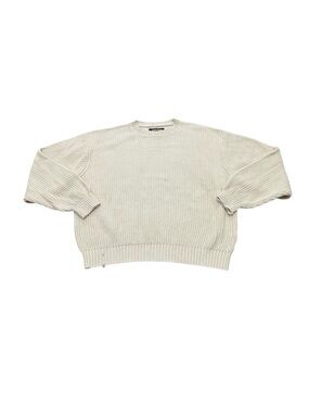 FA World Entertainment F*cking Awesome Knit Sweater Pale Yellow Large Deadstock